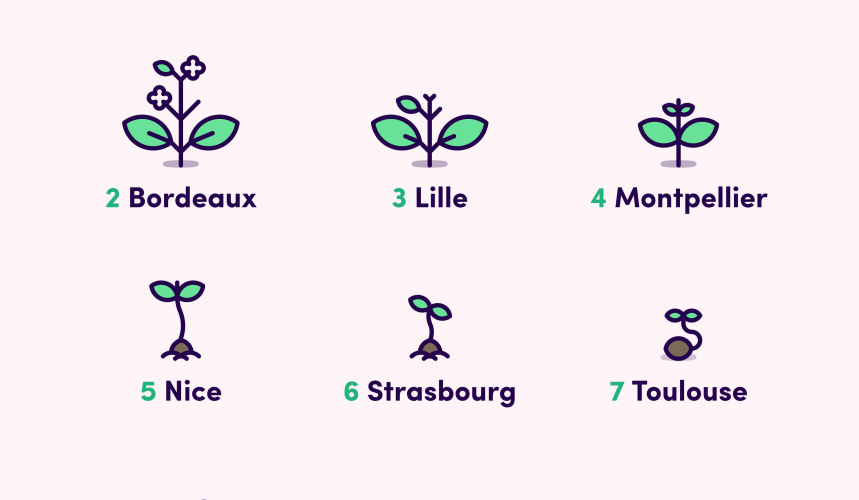 Top 10 des villes Françaises les plus favorables aux végétaliens