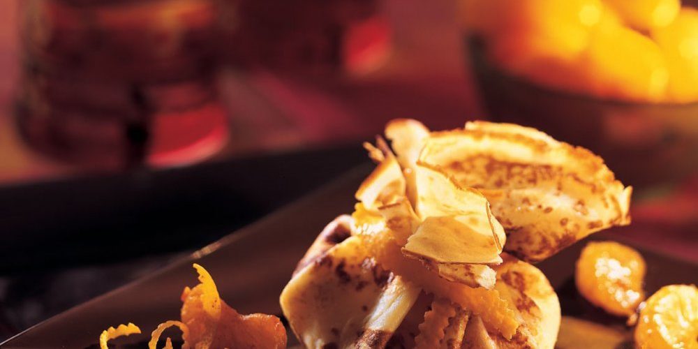 Aumonières de crèpes au miel